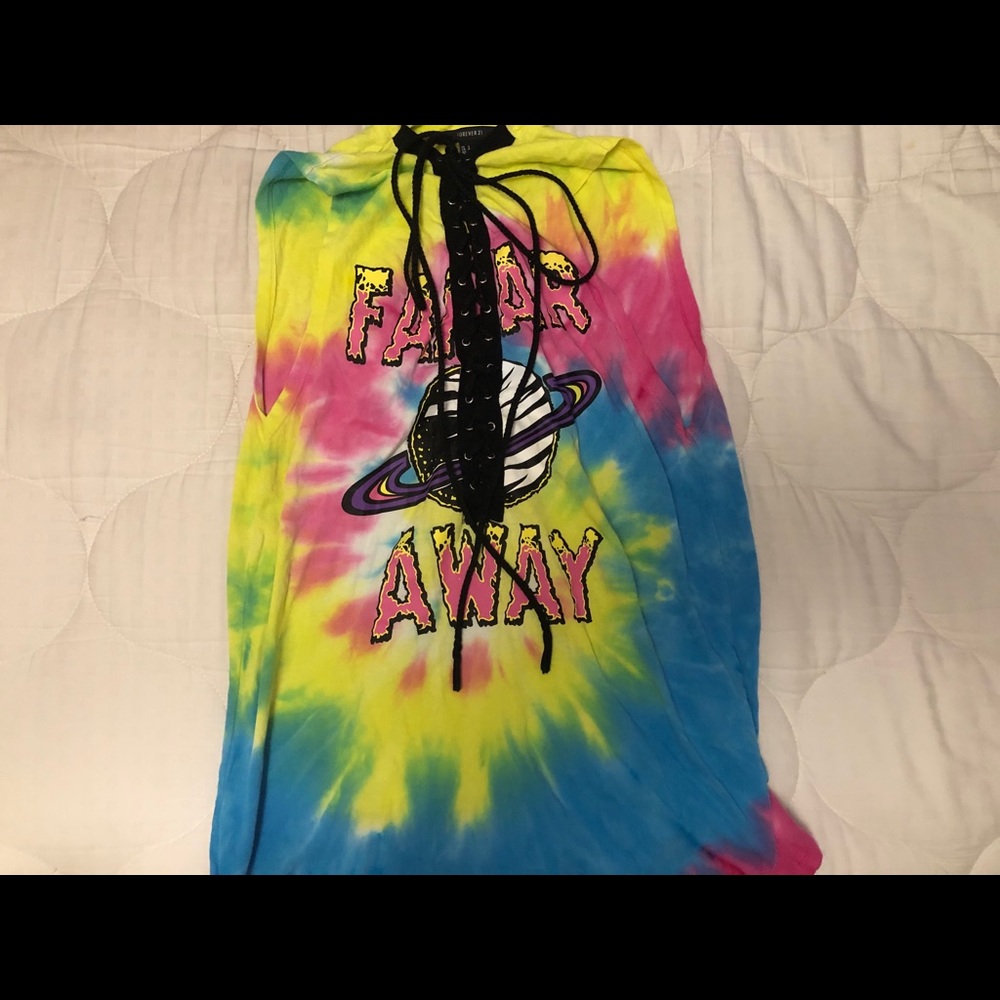 Tie dye cut off tank top